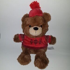 Animal Adventure Bear Plush Stuffed Toy Lovey Red Shirt Hat 2021 SUPER SOFT